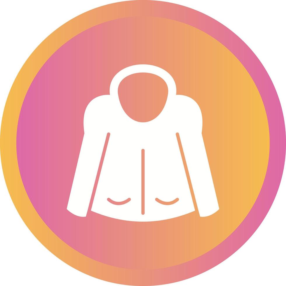 Beautiful Jacket Glyph Vector Icon