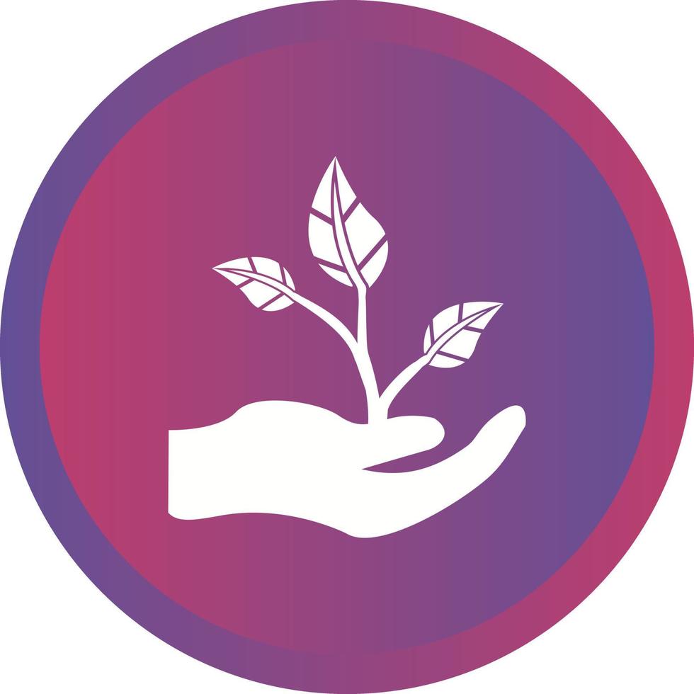 Beautiful Planting Vector Glyph icon