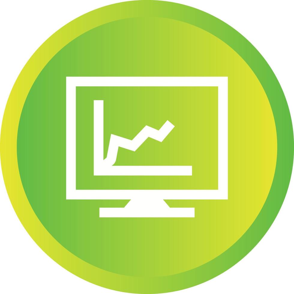 Beautiful Chart Vector Glyph icon
