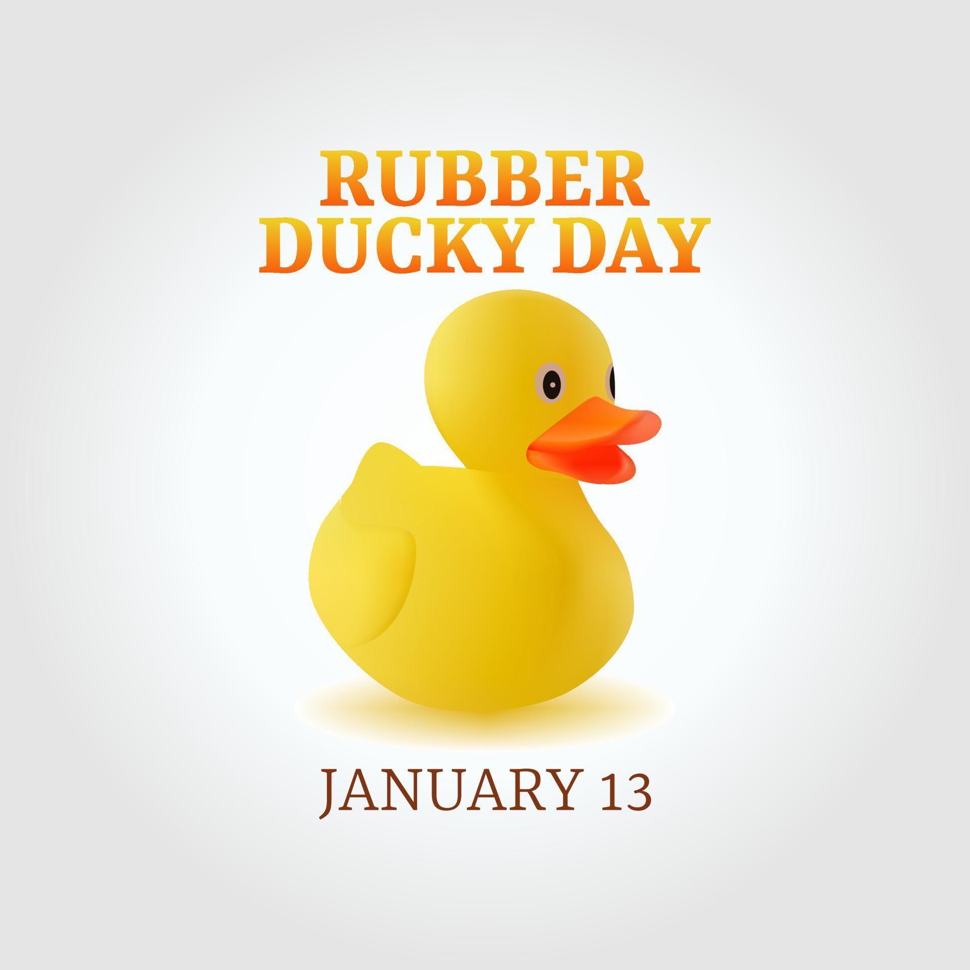 vector graphic of rubber ducky day good for rubber ducky day