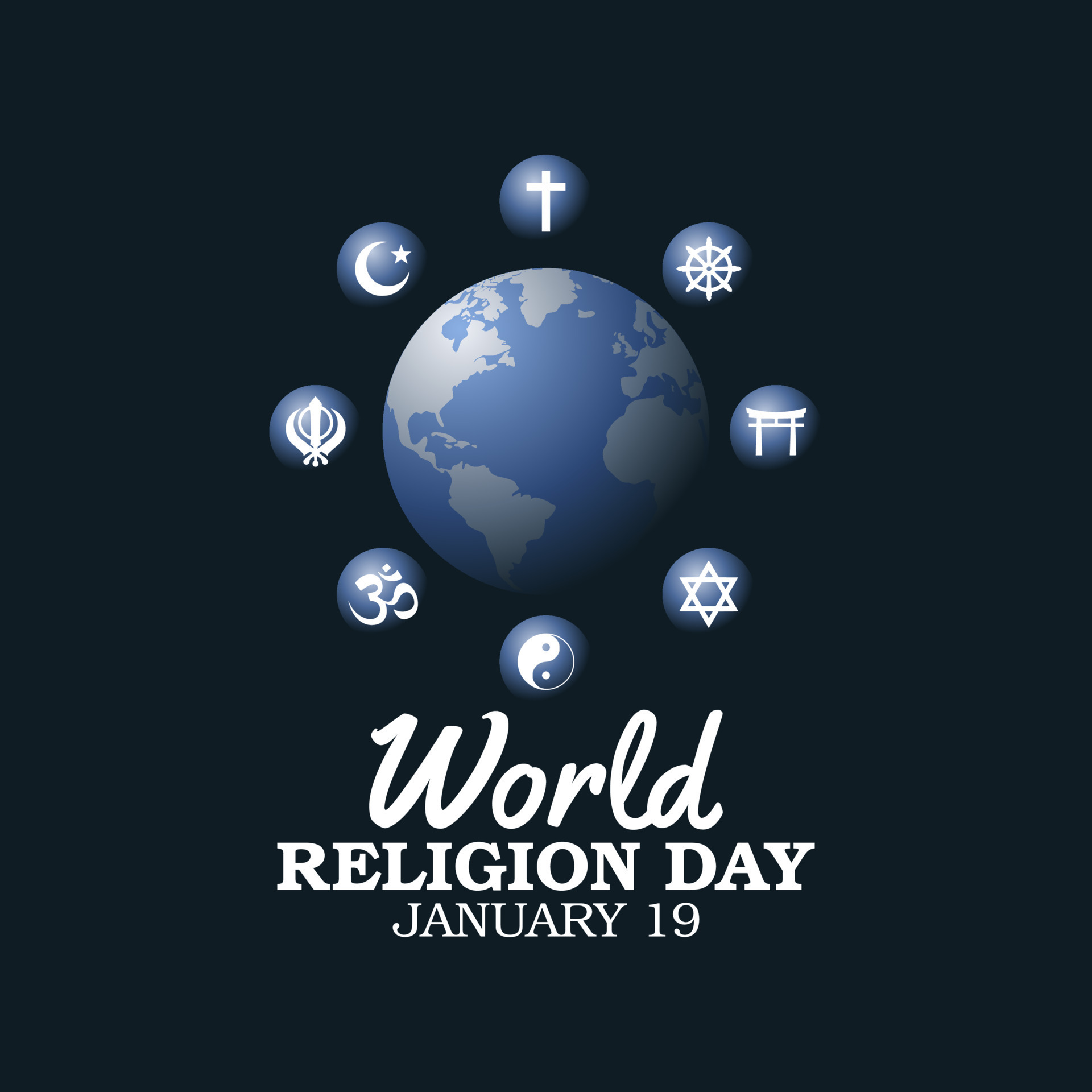 vector graphic of world religion day good for world religion day