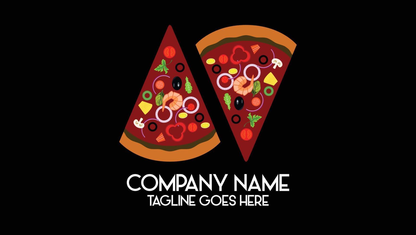 plantilla de logotipo de pizza picante vector