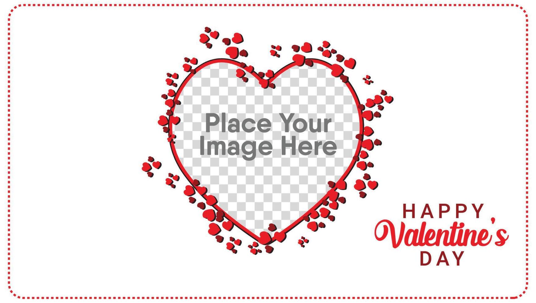 Beautiful Happy Valentine Day with Heart Template vector