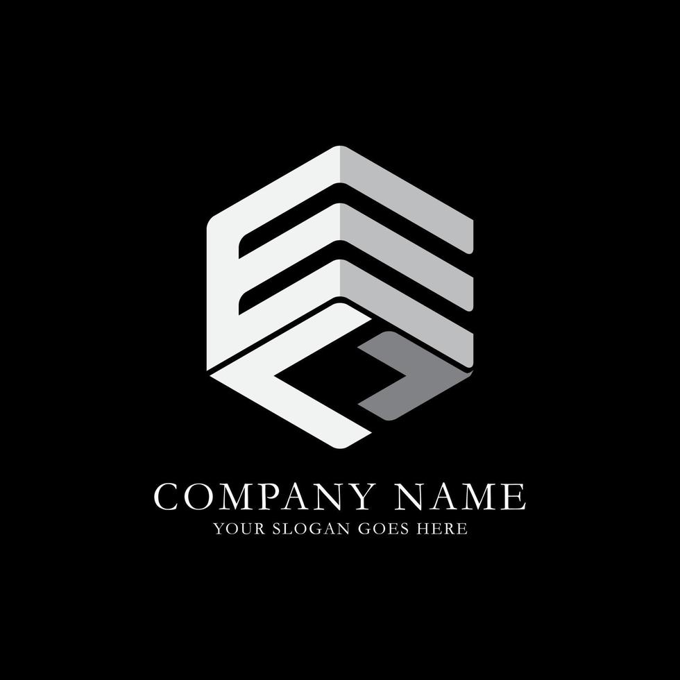 EL initial letter Logo Inspiration, E and L combination logo vector with hexagonal idea
