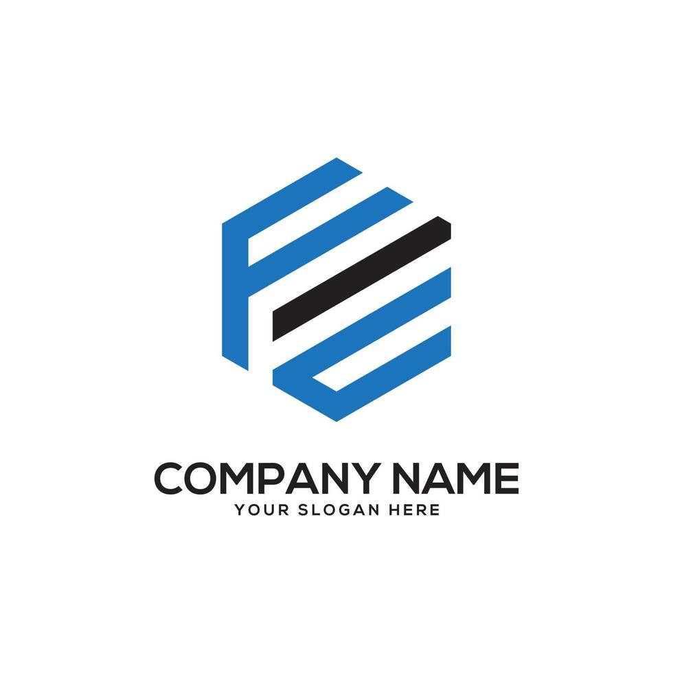 Monogram FC initial letter Logo Inspiration, F and C combination logo vector with hexagonal idea