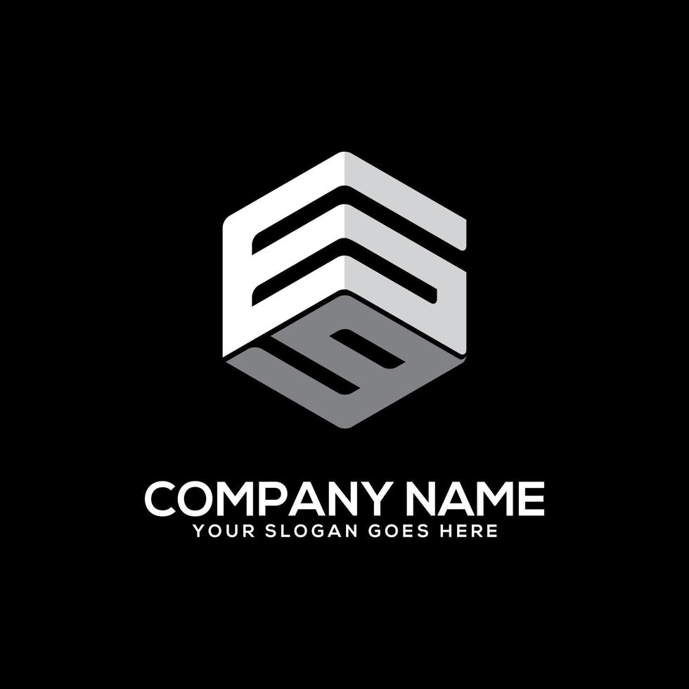 GG initial letter Logo Inspiration, G and G combination logo vector with hexagonal idea