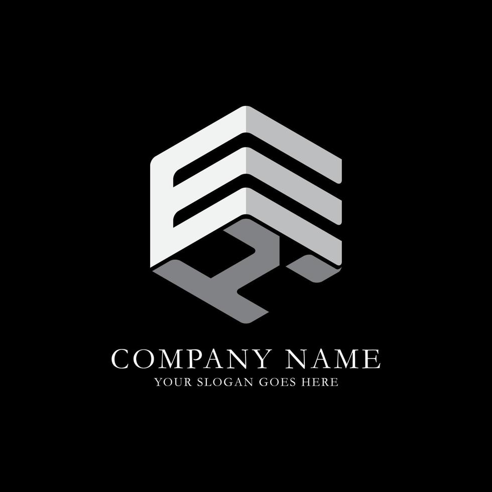 EK initial letter Logo Inspiration, E and K combination logo vector with hexagonal idea