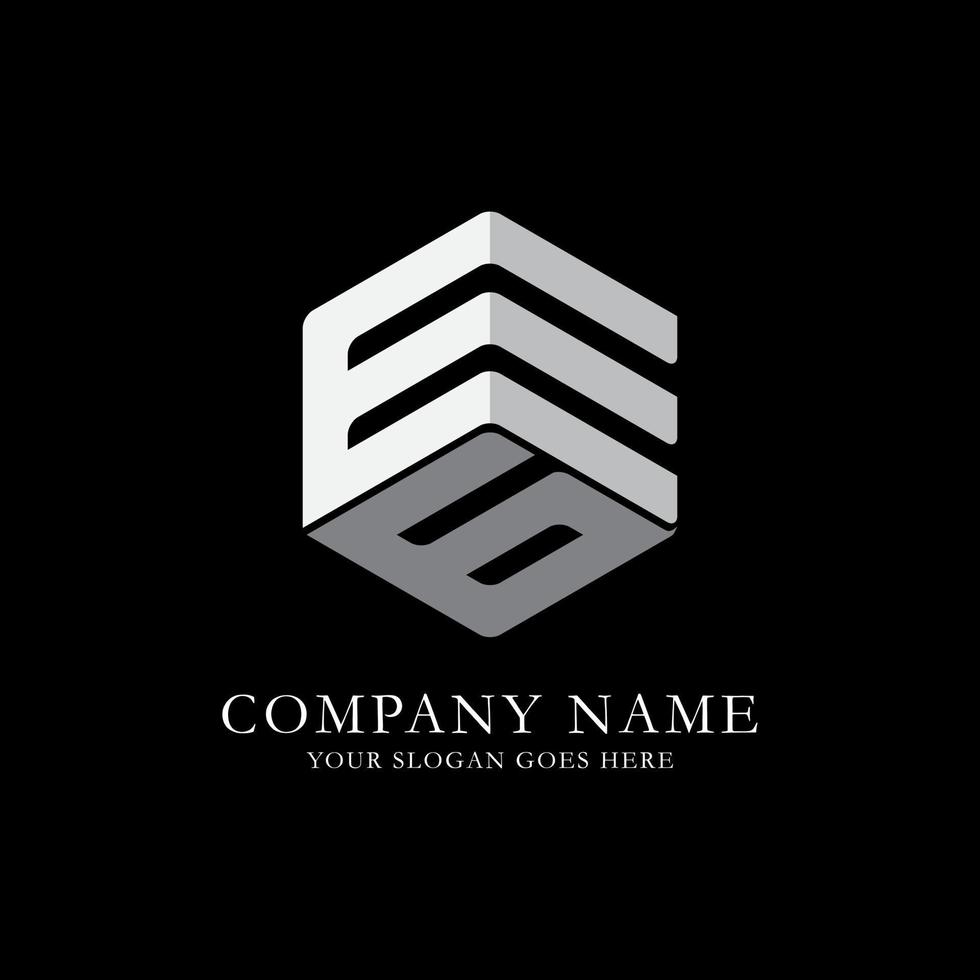 initial letter EG monogram logo design vector