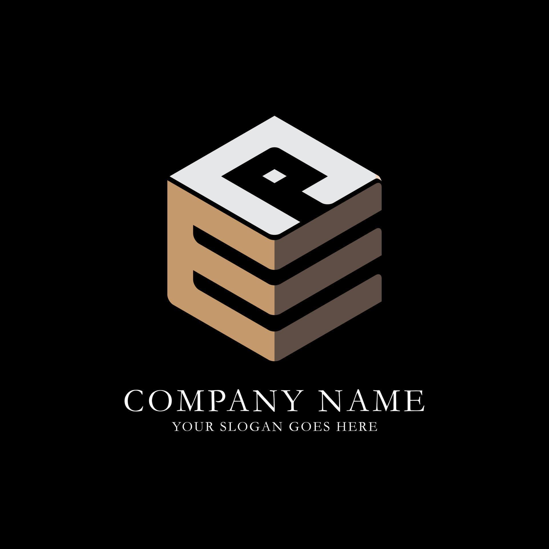 EP initial letter Logo Inspiration, E and P combination logo vector