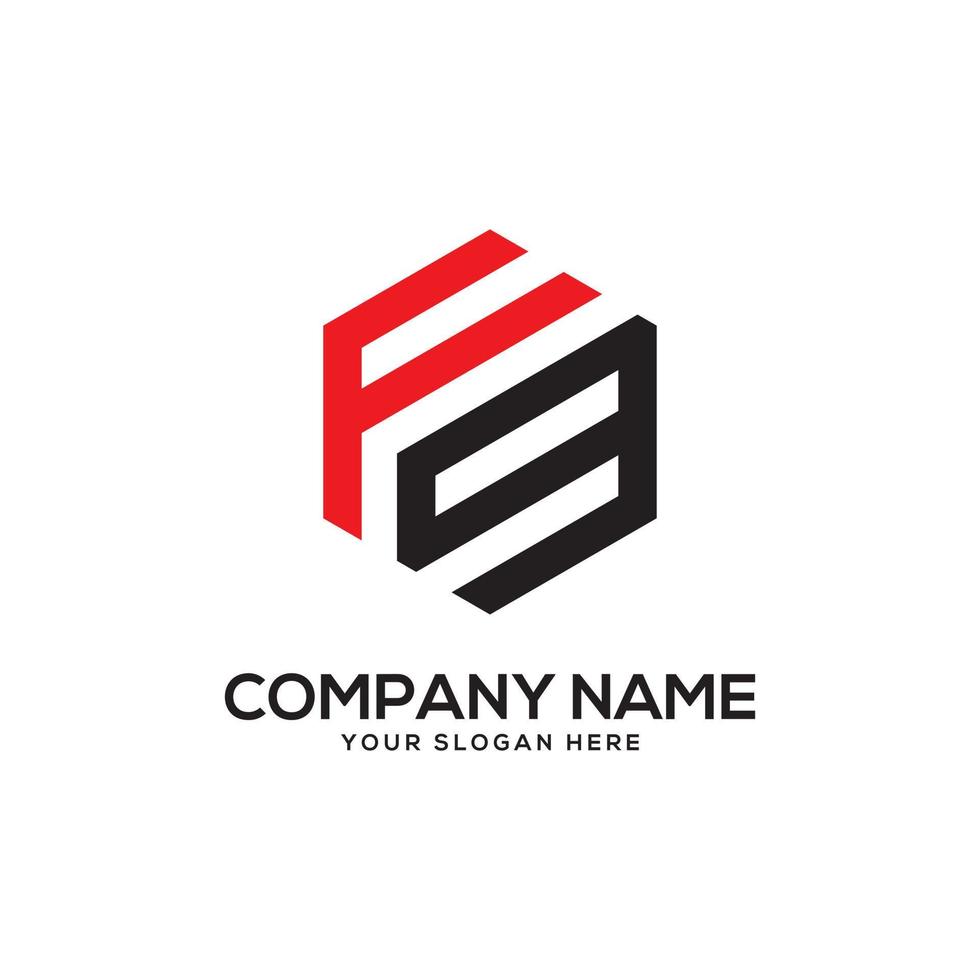 Monogram FG initial letter Logo Inspiration, F and G combination logo vector with hexagonal idea
