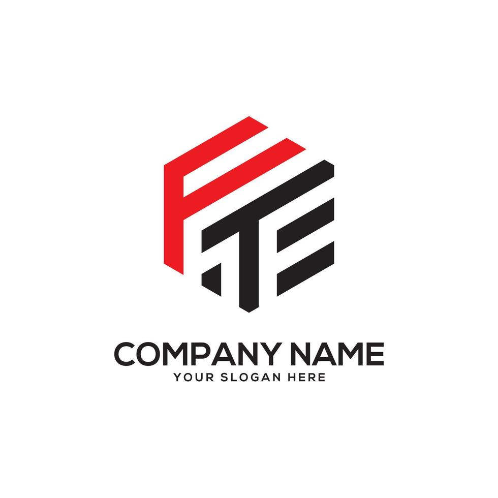 Monogram FT initial letter Logo Inspiration, F and T combination logo vector with hexagonal idea