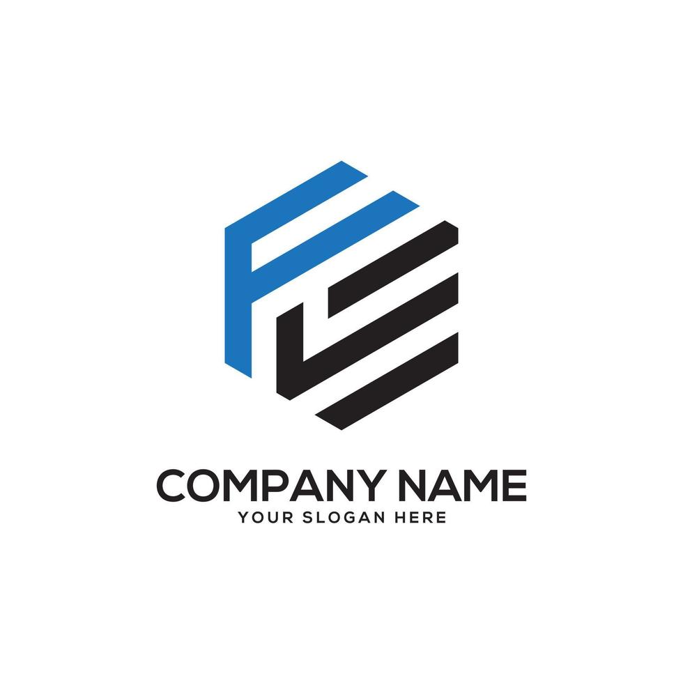 Monogram FL initial letter Logo Inspiration, F and L combination logo vector with hexagonal idea