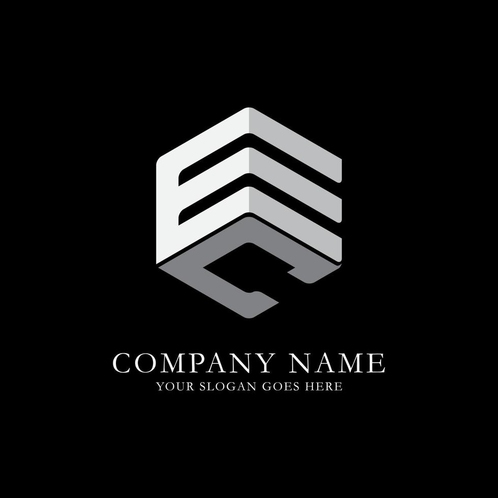 EC initial letter Logo Inspiration, E and C combination logo vector with hexagonal idea
