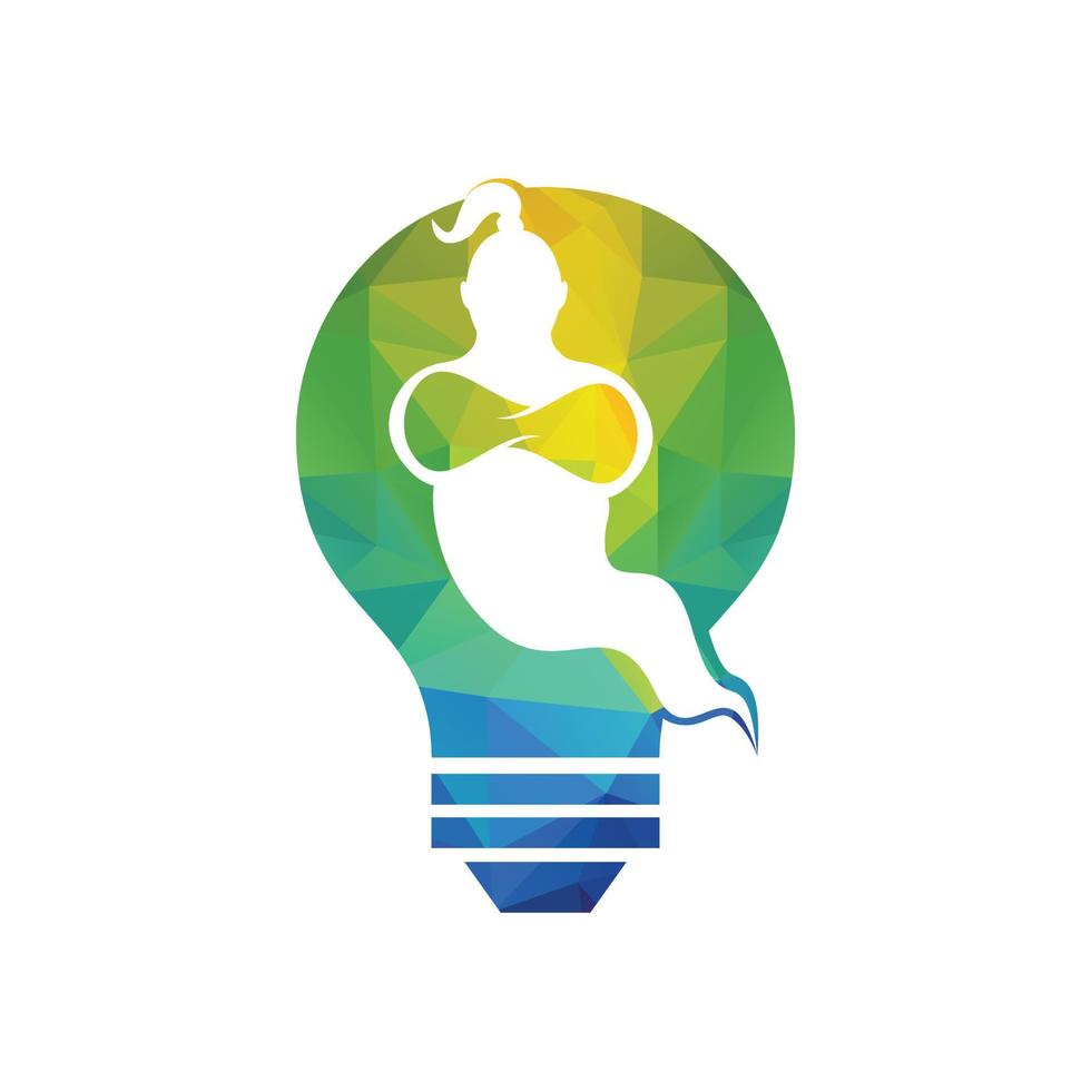 Genie Logo Design. Magic Fantasy genie concept logo. vector