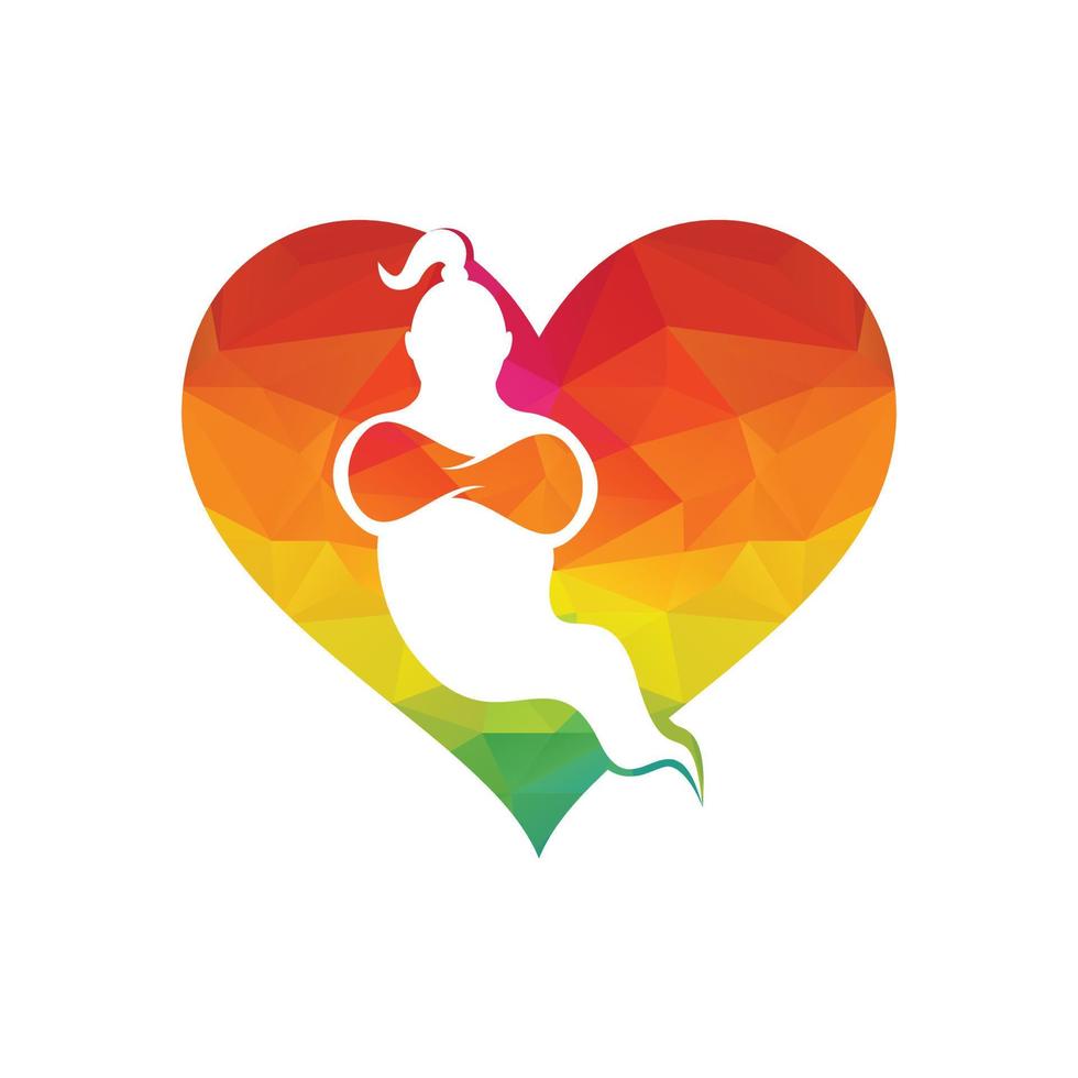 Genie Logo Design. Magic Fantasy genie concept logo. vector