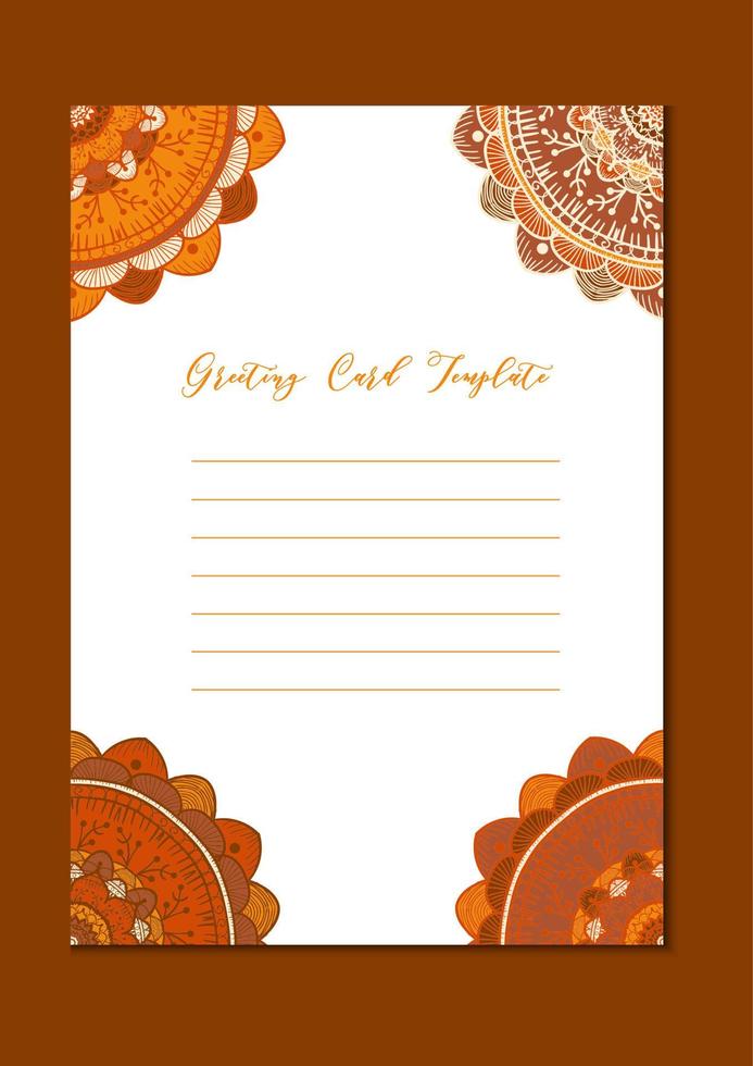Mandala vintage template card vector
