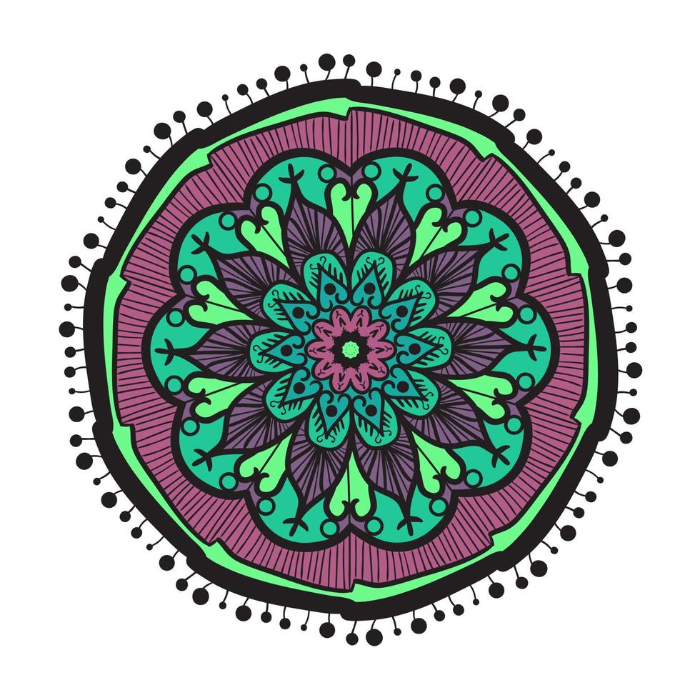 Mandala Line Template vector