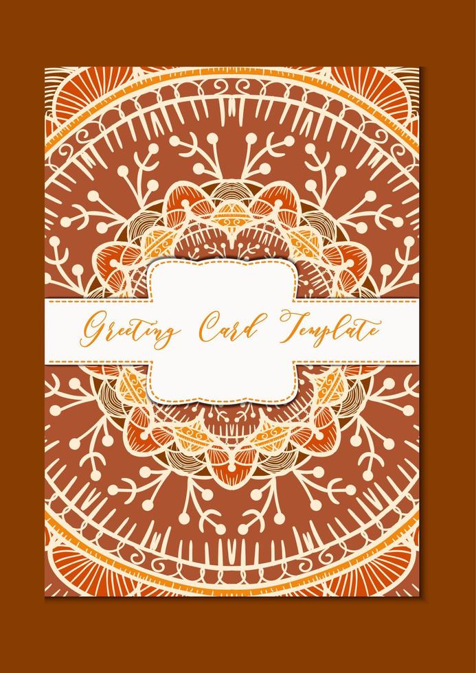 Mandala vintage template card vector