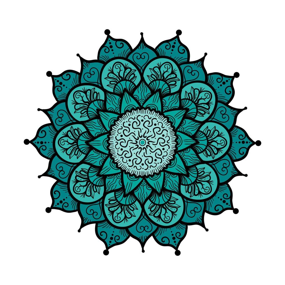 Mandala Line Template vector