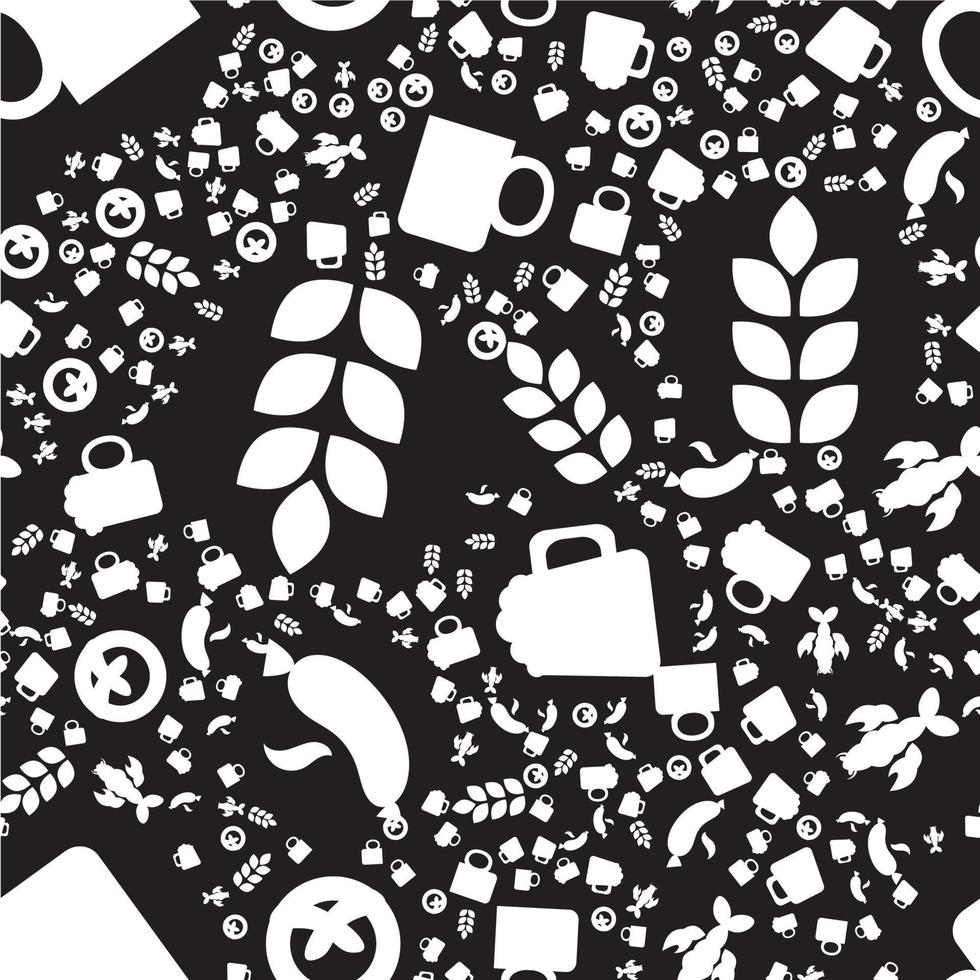 Beer silhouette seamless pattern vector