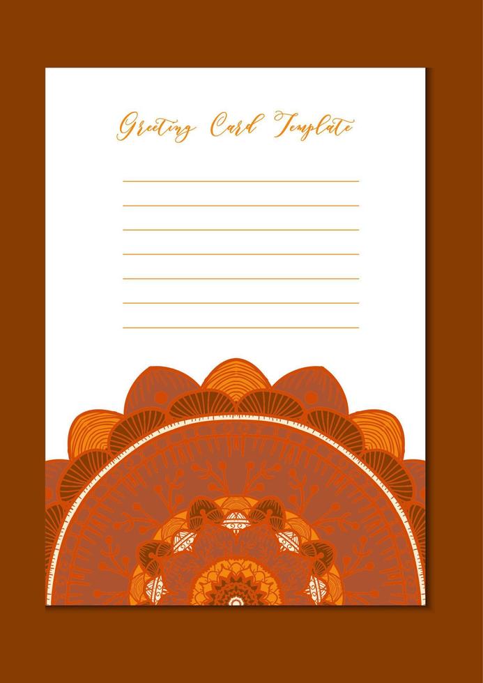 Mandala vintage template card vector