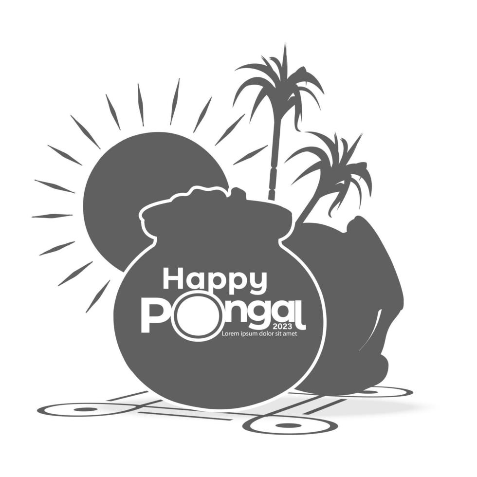 illustration of Happy Pongal Festival of Tamil Nadu South India. can be used for advertisement, offer, banner, poster designs. vector