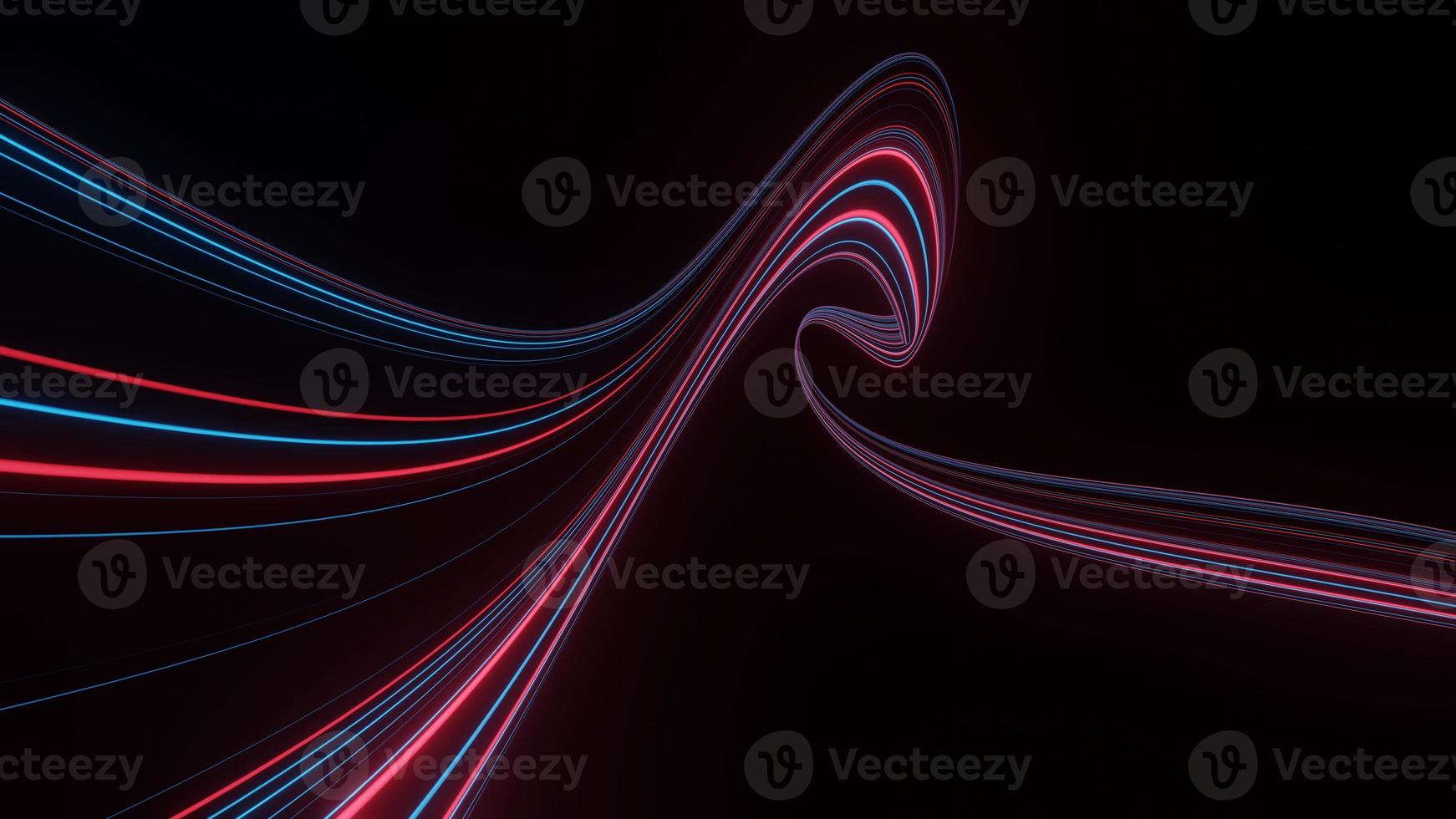 3d render motion line of speed and power or light trails. High-speed light with curve movement beam. 5G Technology fast and futuristic background. Abstract motion blur. photo
