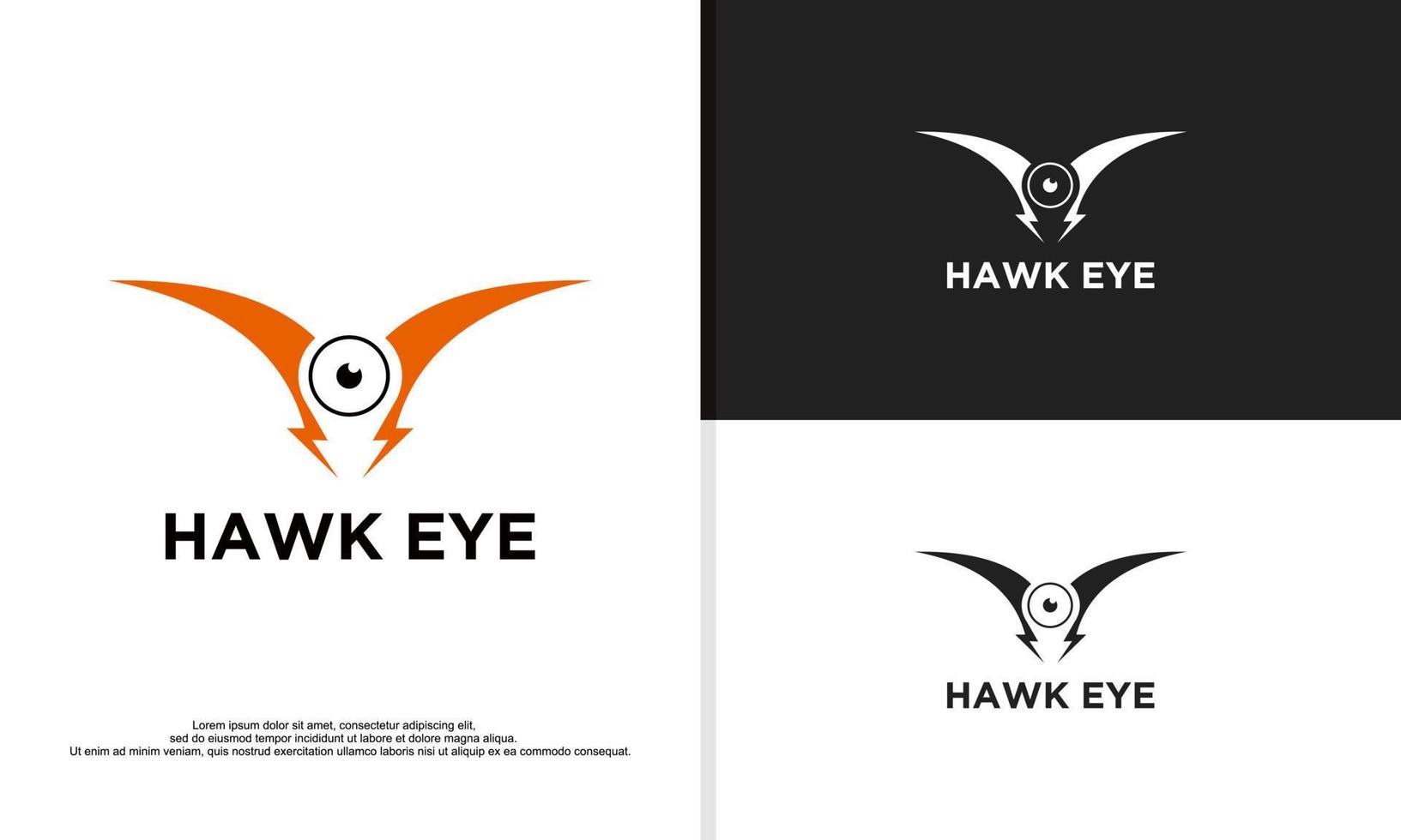 logo illustration vector graphic of simple hawk shape combined with camera