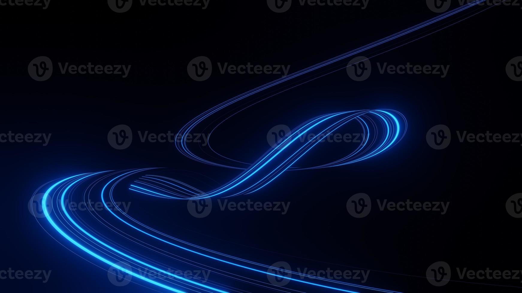3d render motion line of speed and power or light trails. High-speed light with curve movement beam. 5G Technology fast and futuristic background. Abstract motion blur. photo