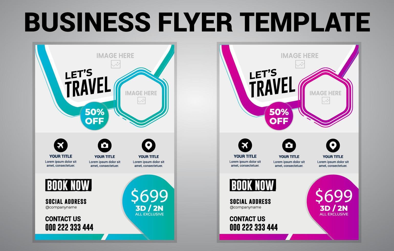 Business Flyer Template, Business brochure flyer design a4 template, poster flyer template, flyer set, corporate banners vector