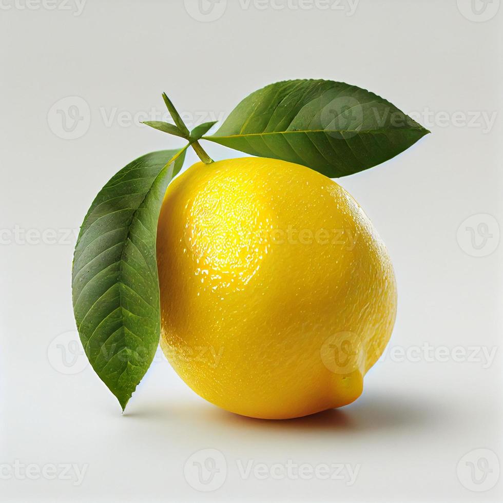 Lemon fruit isolated on white background. photo