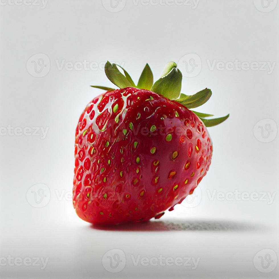 fruta de fresa aislada sobre fondo blanco. foto