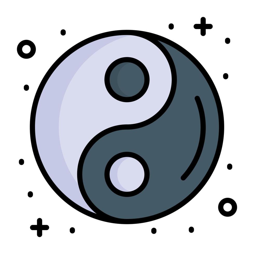 Chinese yin yang vector design in trendy style