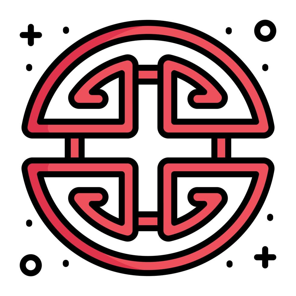 Chinese symbol vector design, modern style