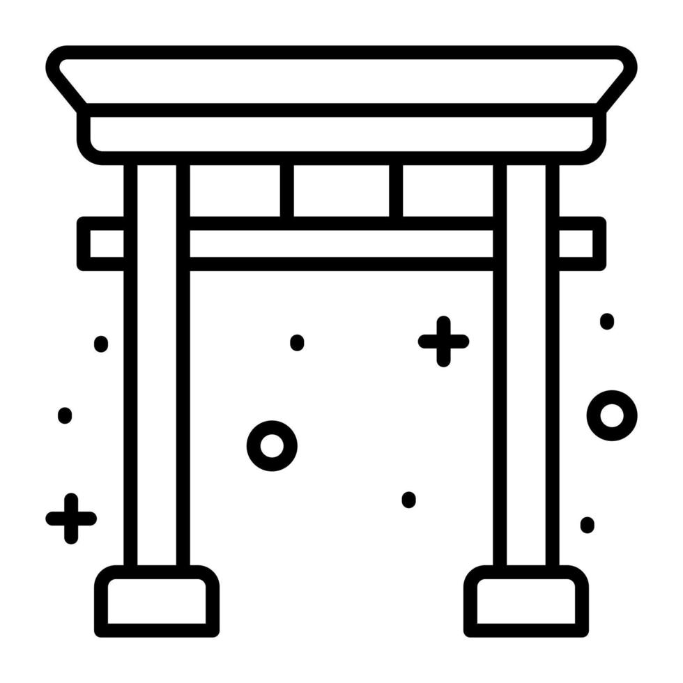 diseño de vector de puerta torii en estilo moderno