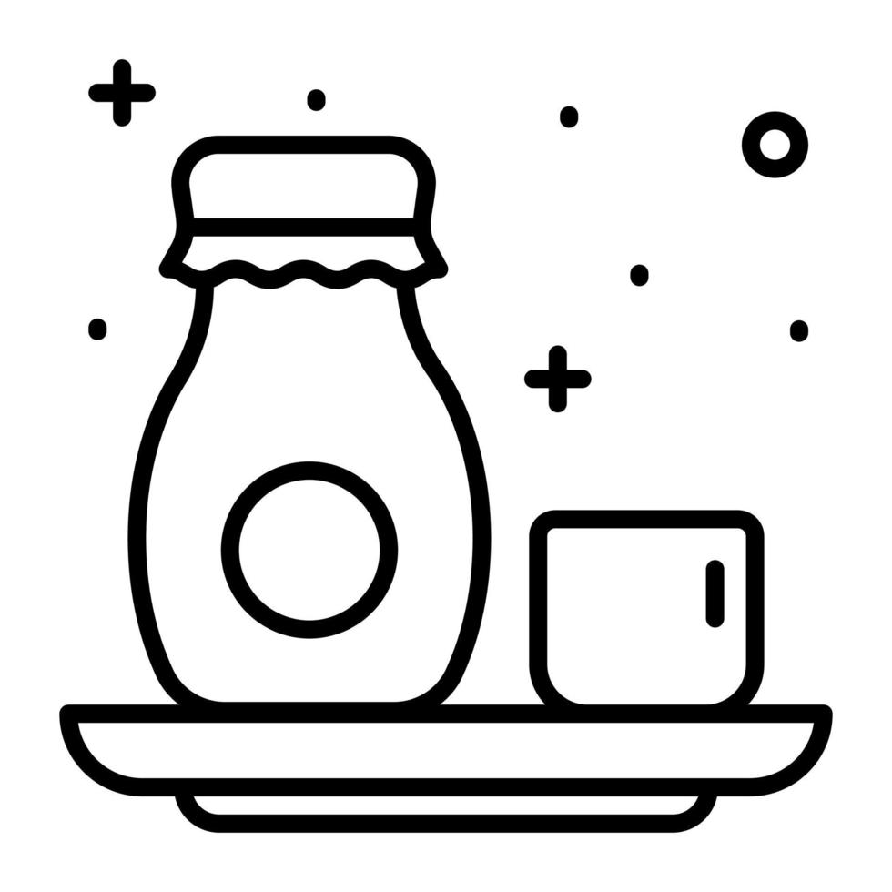 icono de diseño de vector de sake en estilo moderno y moderno