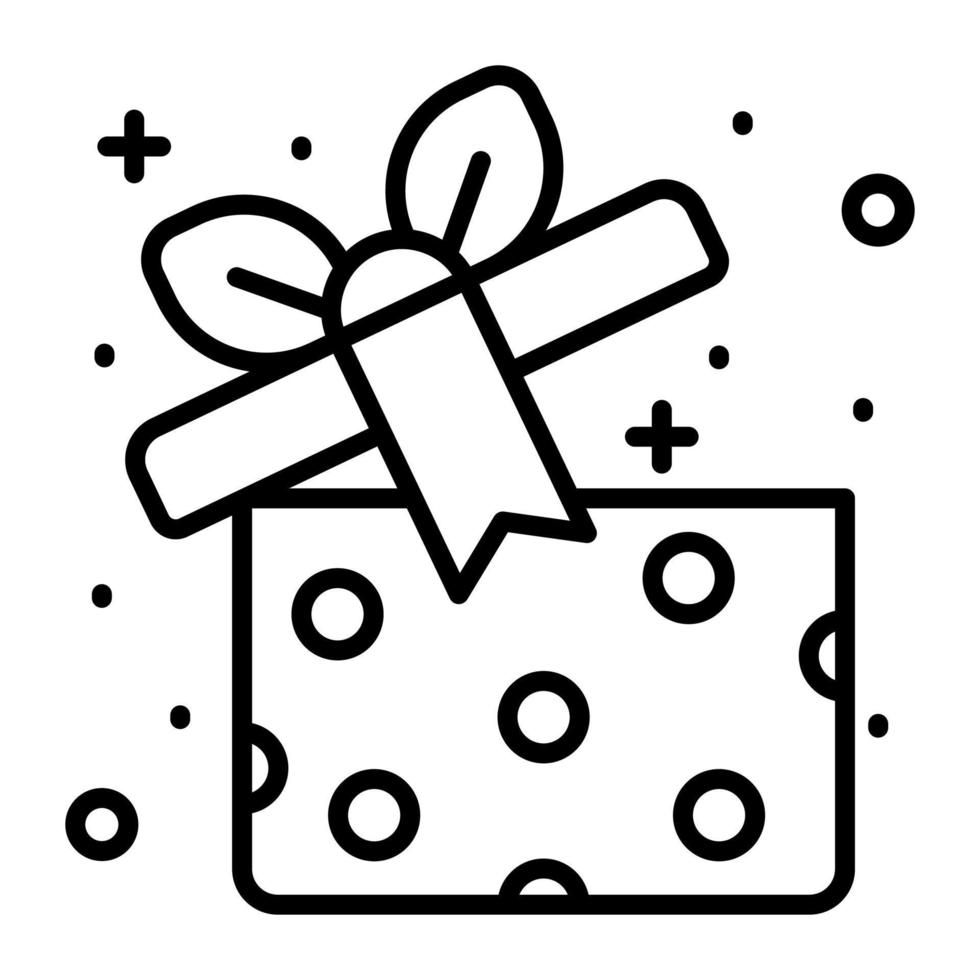 hermoso diseño de caja de regalo en estilo moderno vector