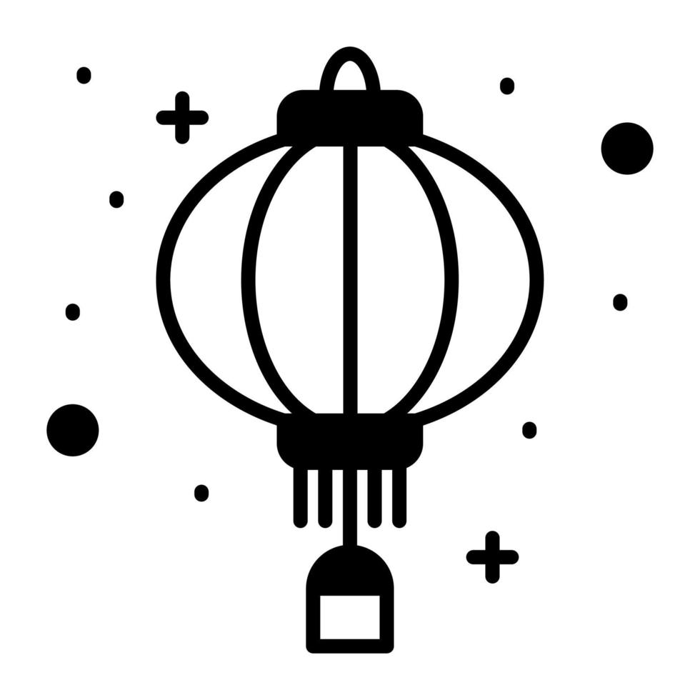 Modern and trendy vector design of chinese lantern