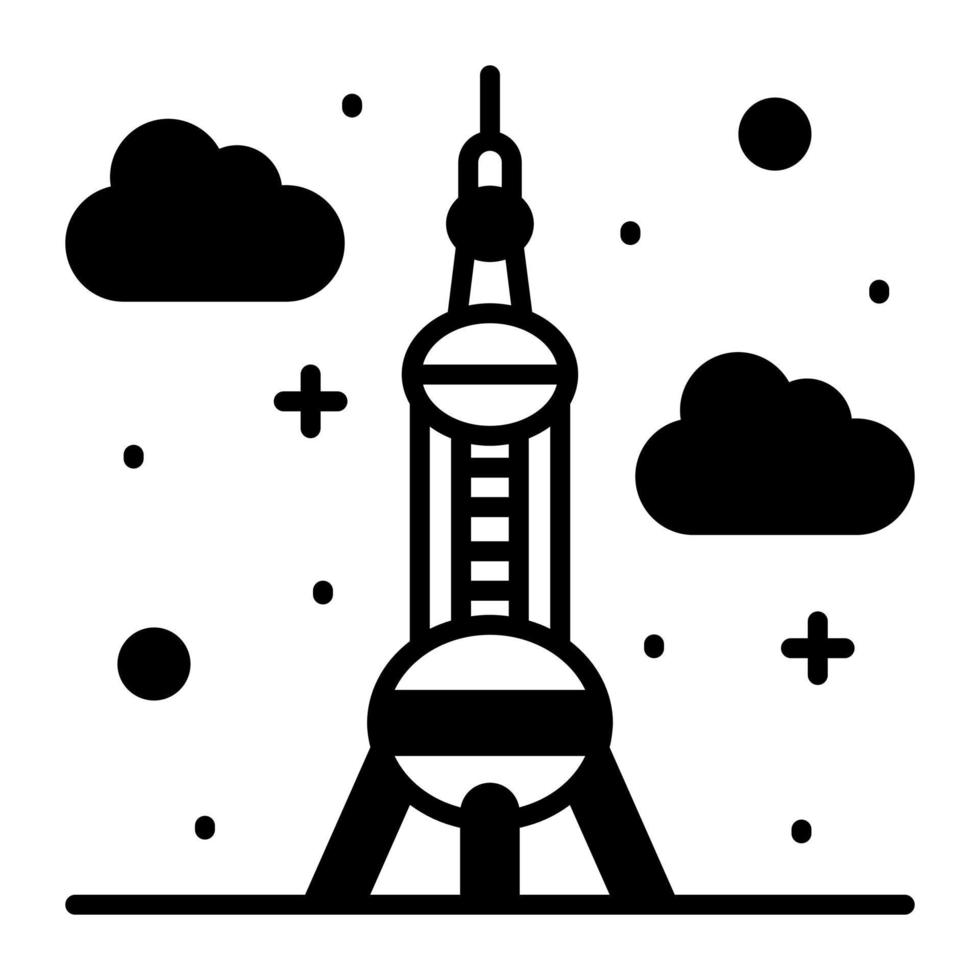 China famous landmark vector design, oriental pearl tower of china