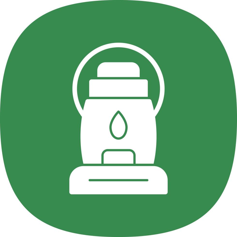 Oil Lamp Vector Icon Design