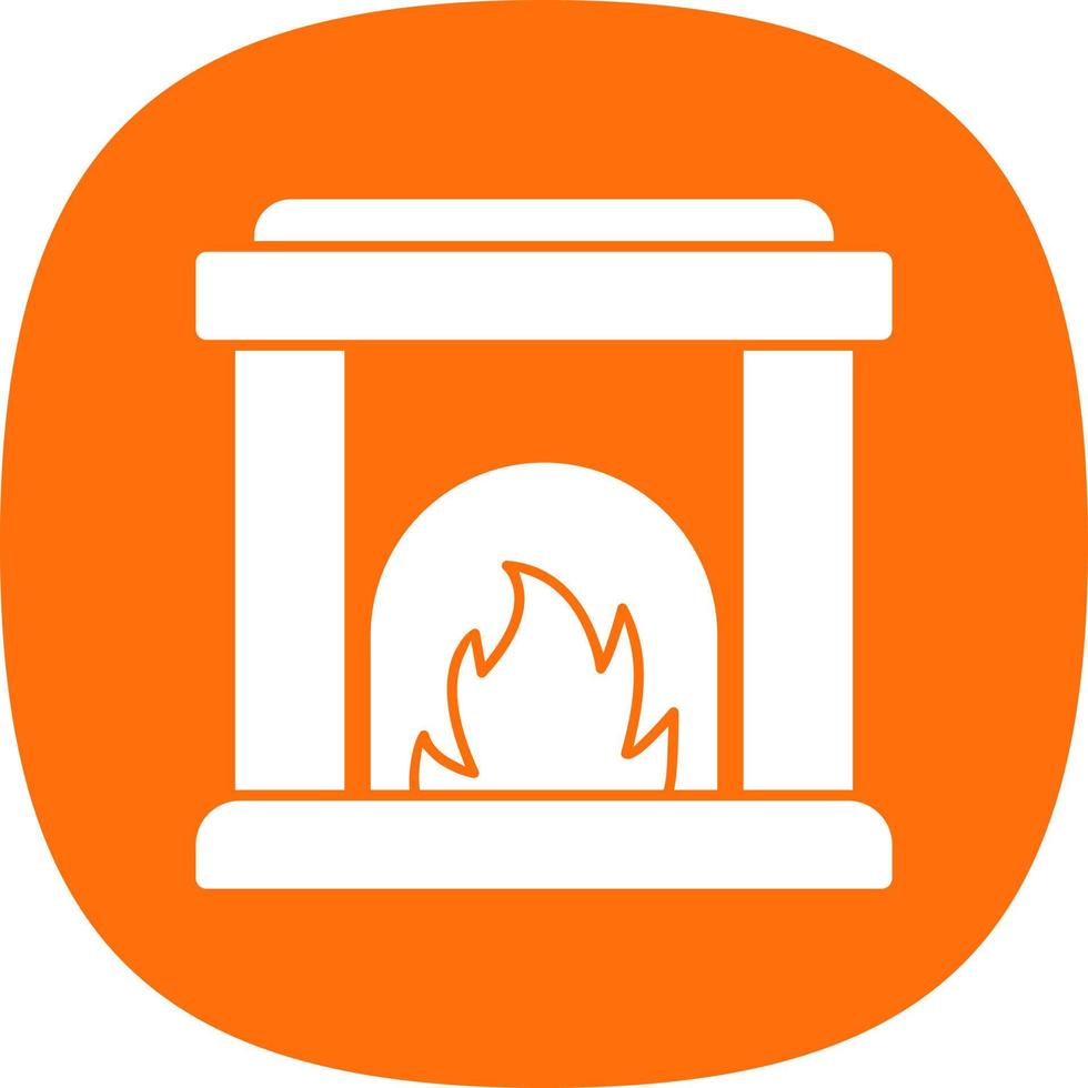 Fireplace Vector Icon Design