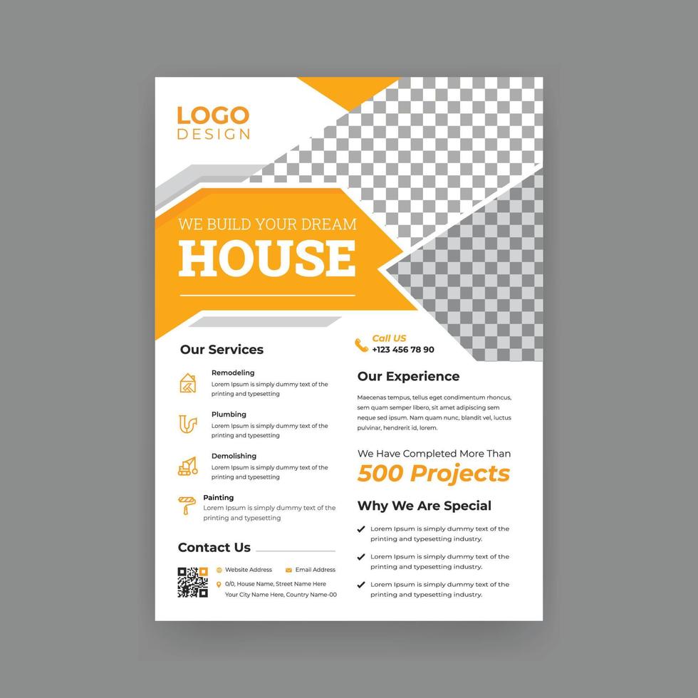 Renovation Flyer Template vector