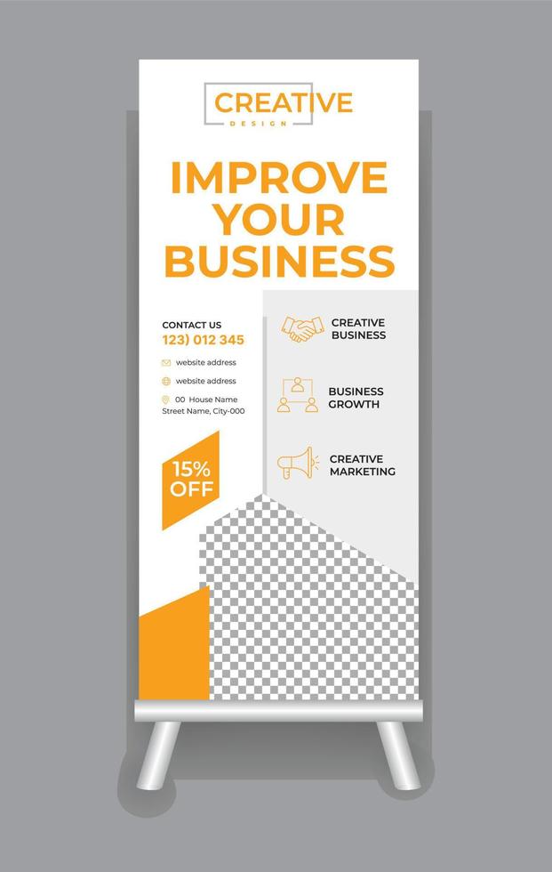 Business Agency Signage Roll Up Banner vector