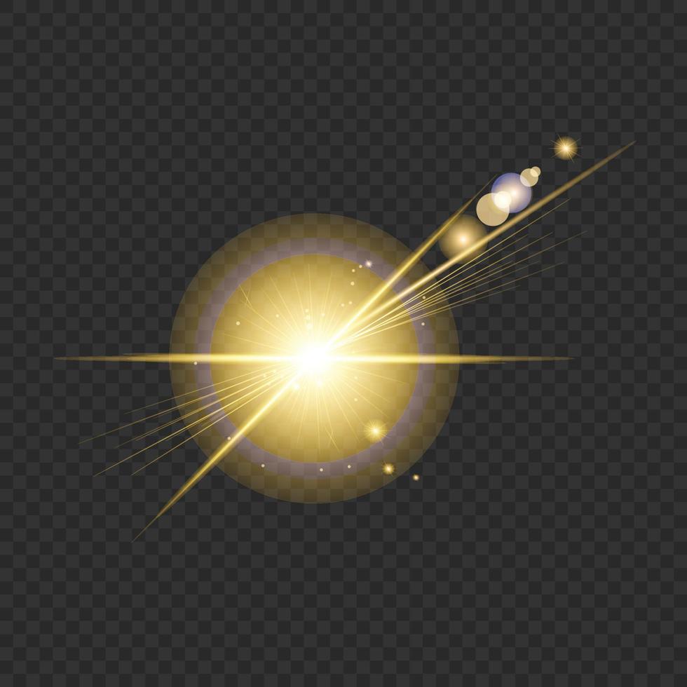 Glow Lense Beam Spotlight Set vector