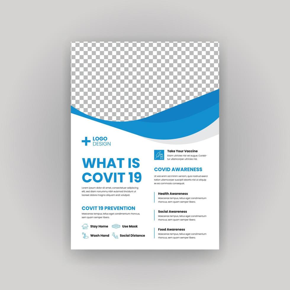 Corona Virus Medical Flyer Template vector