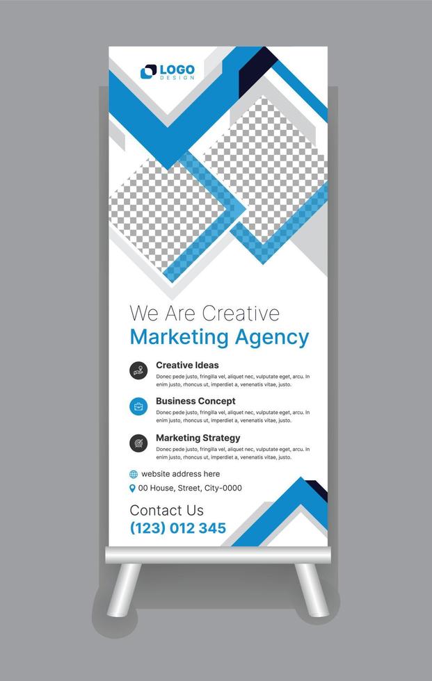 Corporate Display Ad Roll Up Banner vector