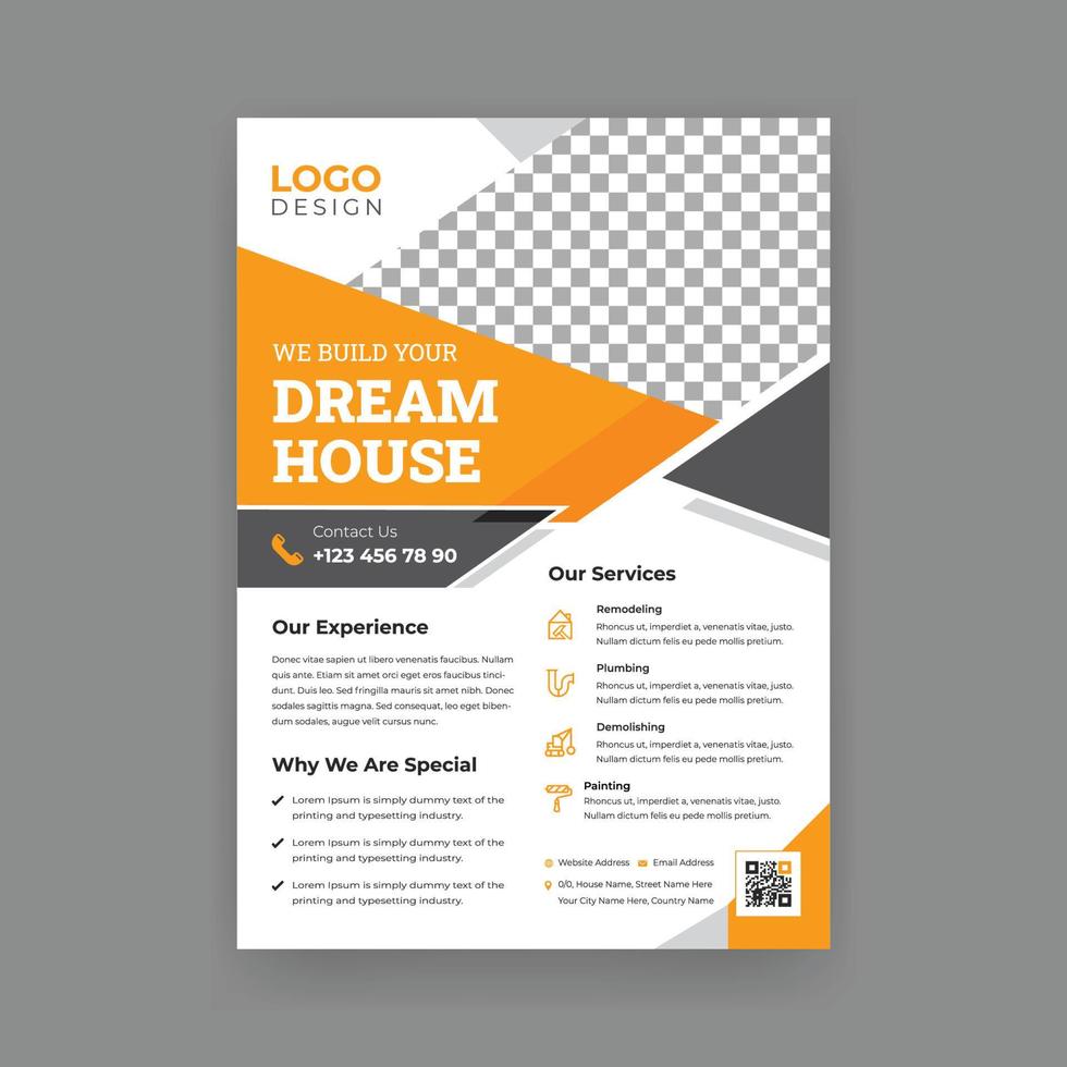 Professional Renovation Flyer Template vector