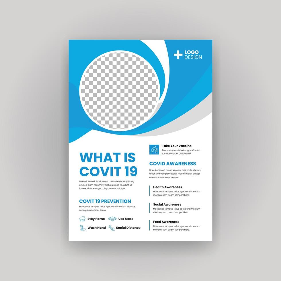 Corona Medical Health Care Flyer vector