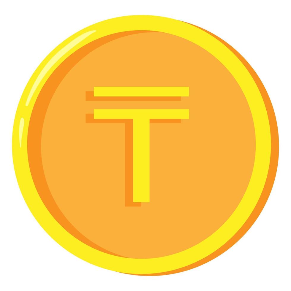 Tenge coin. Concept of internet currency. Finance investment concept. vector
