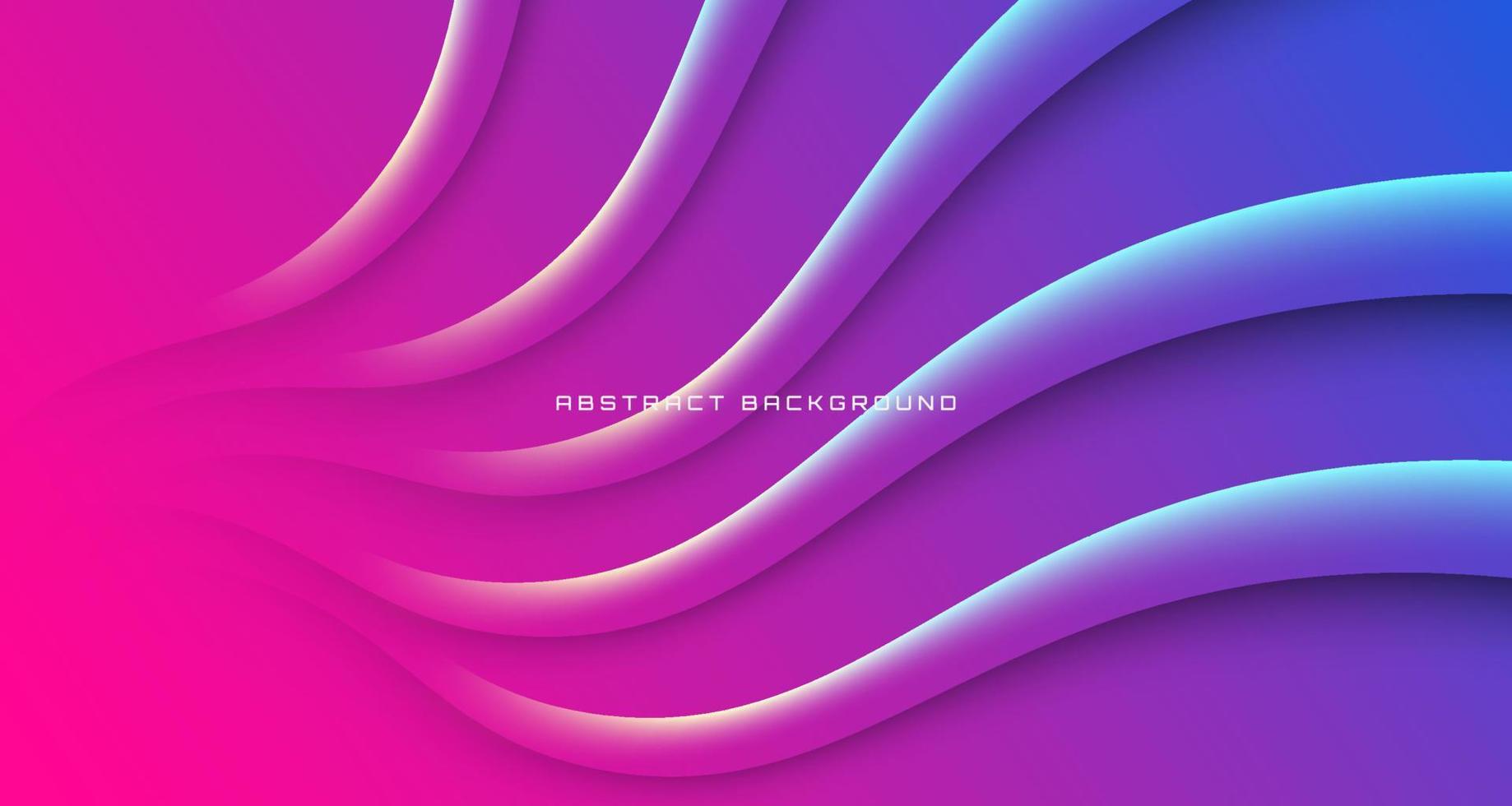 3D blue pink geometric abstract background overlap layer on bright space with waves decoration. Graphic design element liquid style concept for banner, flyer, card, brochure cover, or landing page vector